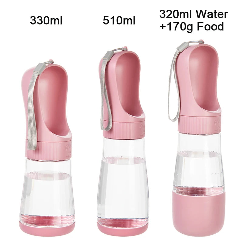 2-in-1 Portable Dog Water Bottle – Leak-Proof & Compact Travel Bottle for Small Dogs