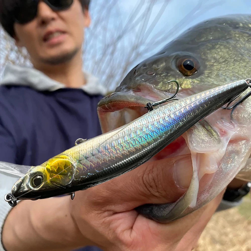 Sinking Minnow Lure 14.5g 11.5cm Gravity Transfer System Long Casting 3 Hooks Swimbait Gear Pesca Popper Tackle Fishing Bait