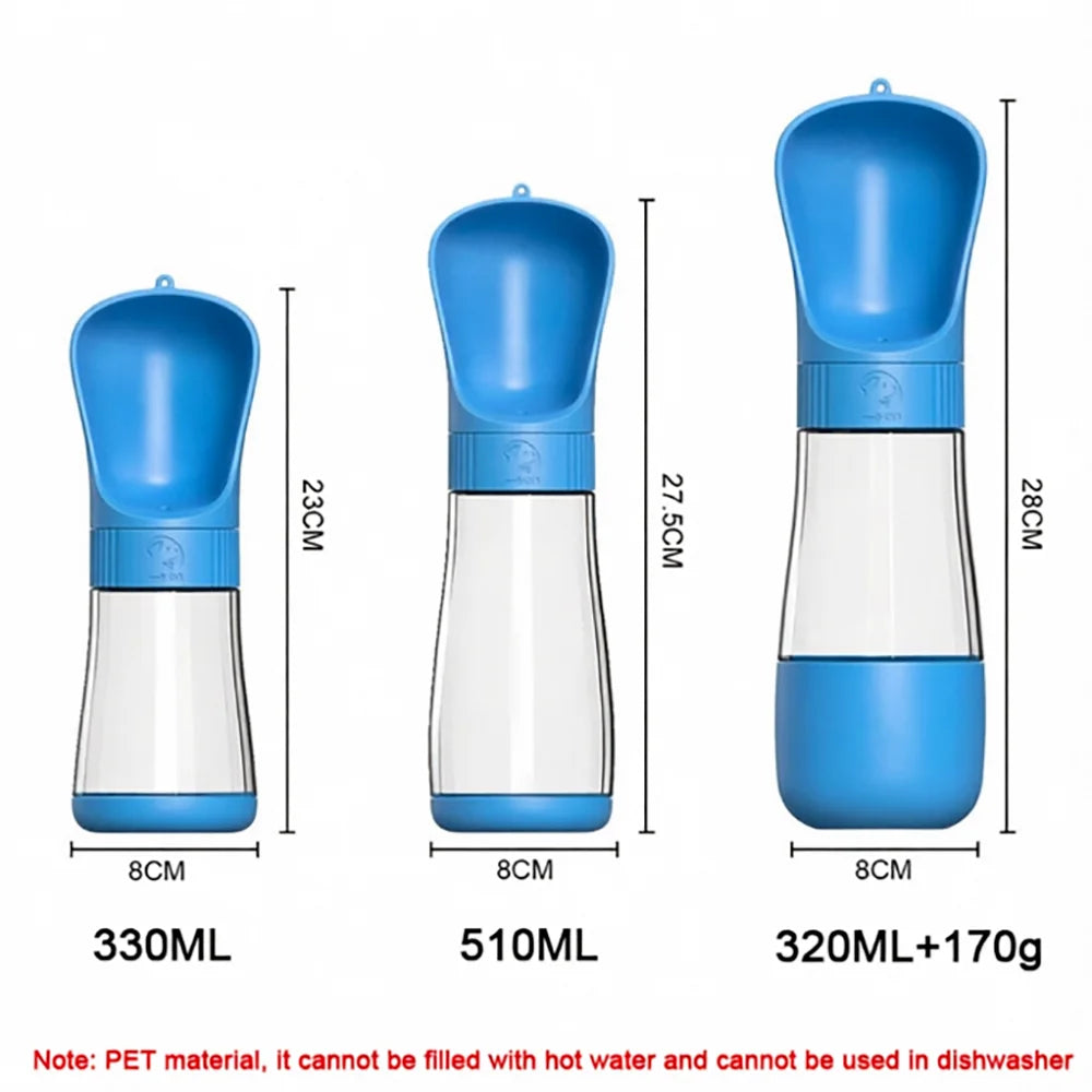 2-in-1 Portable Dog Water Bottle – Leak-Proof & Compact Travel Bottle for Small Dogs