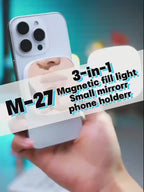 Magnetic Multi-functional Mobile phone Selfie mirror Mini Fill light dual-colour adjustable reversible fill light bracket